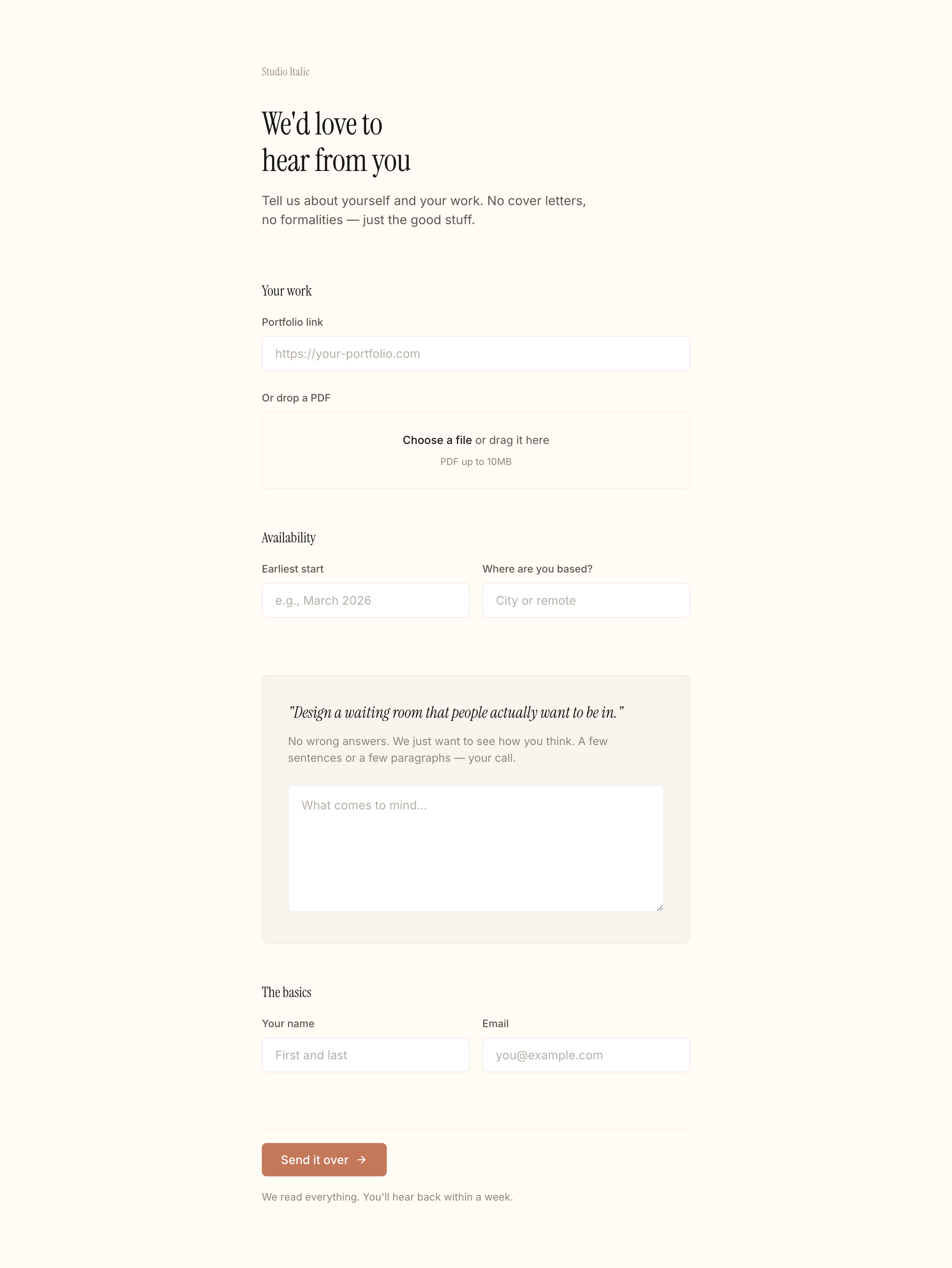 Job Application Form